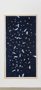 Alessadro Piangiamore 1/2 Qualche uccello si perde nel cielo, 2022 (dittico) Tecnica mista su carta di gelso giapponese, 195 x 97,5 cm